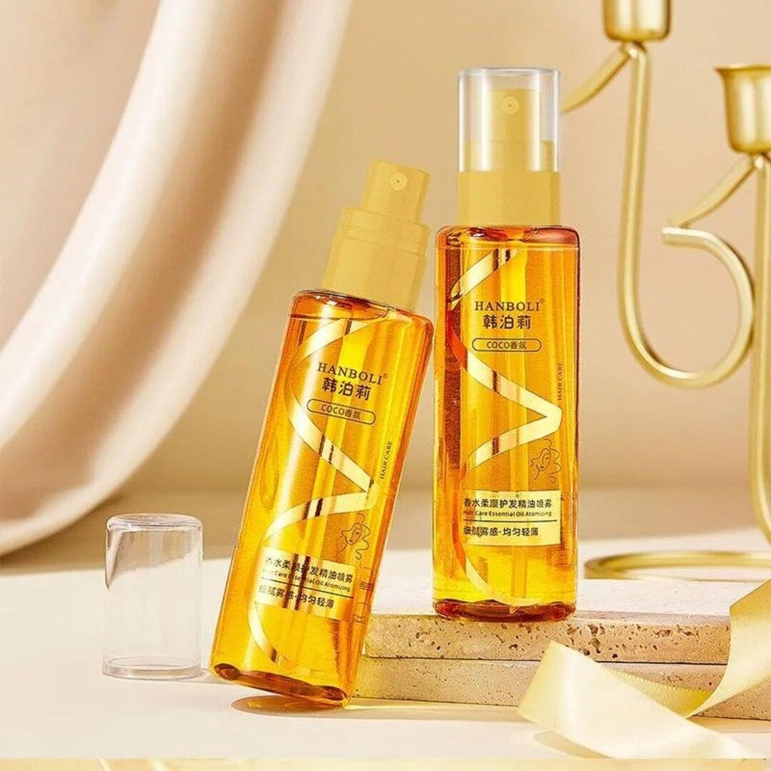 HANBOLI Saç atyrly ideg efir ýagy we egri saçlara garşy spreý