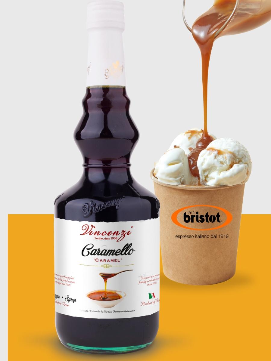 Içgiler we kofe üçin sirop - "Vincenzi" Karamel 700ml