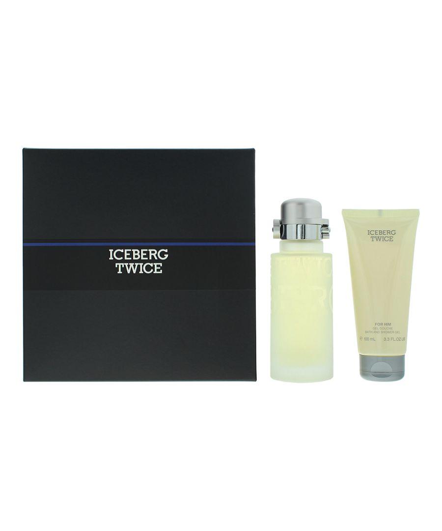 Sowgatlyk toplumy ICEBERG TWICE FOR HIM (M) SET EDT 125 ml + BATH & SHOWER GEL 100 ml IT, erkekler üçin
