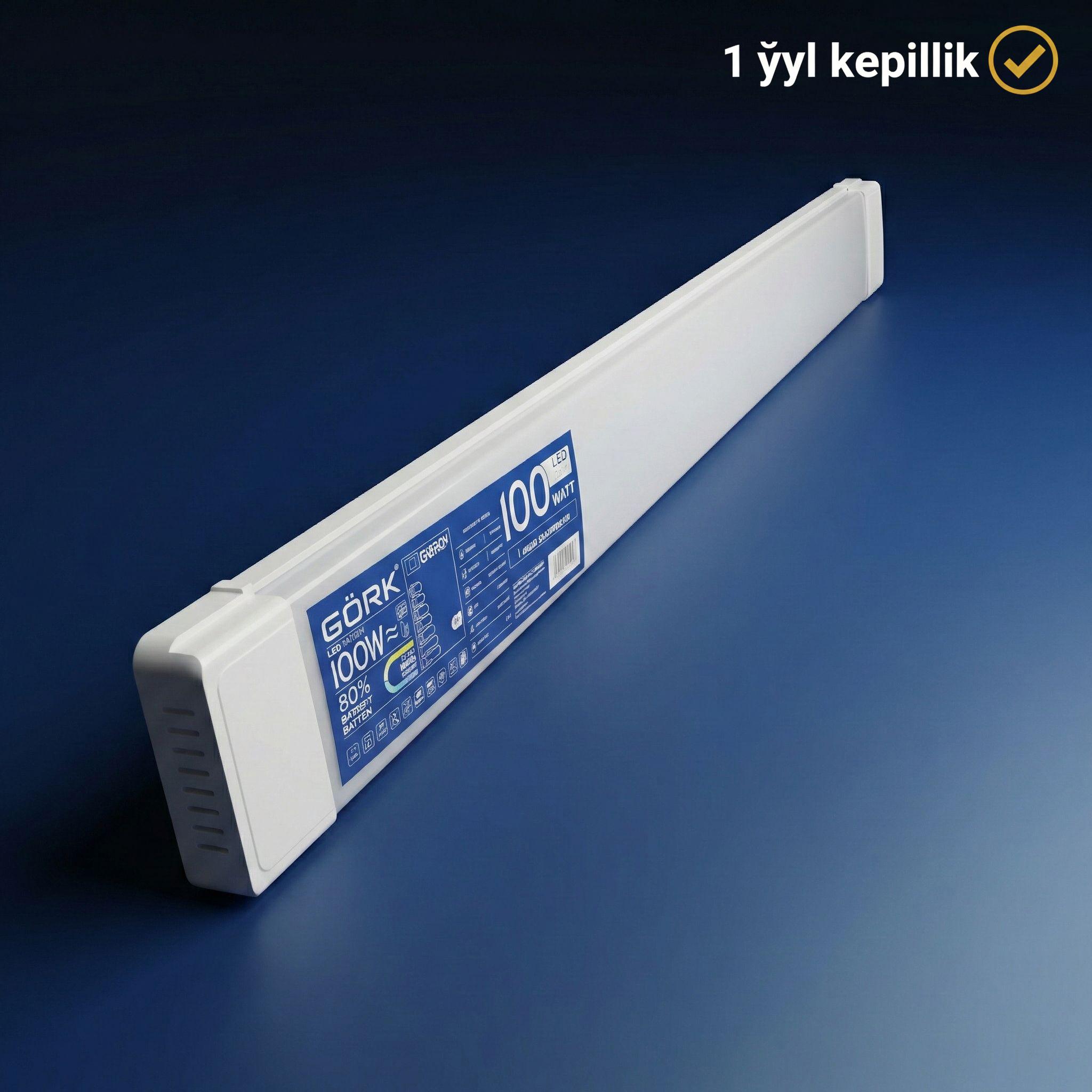 LED yşyklandyryjy G.Ö.R.K. 100w_batten_6500k