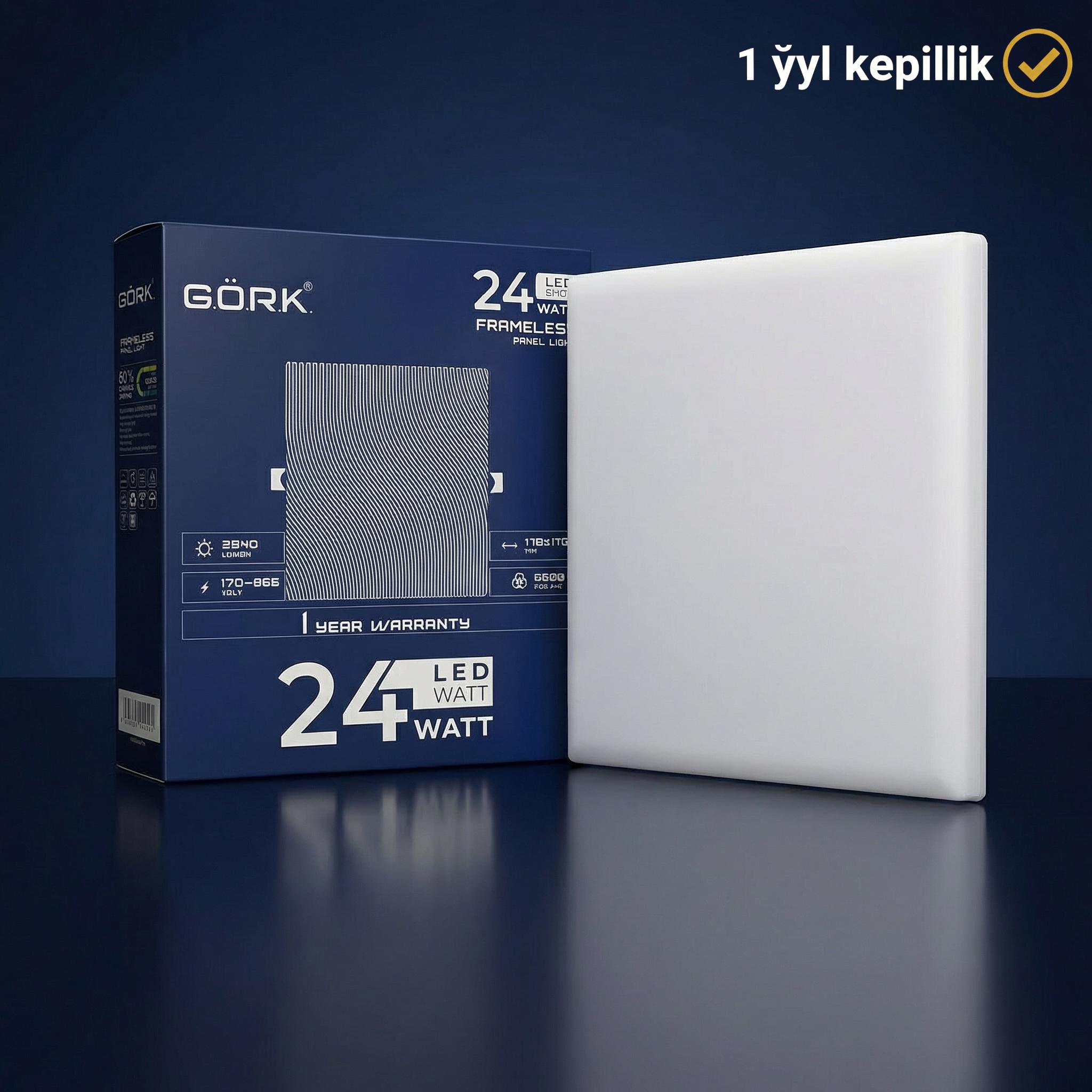 Lampa G.Ö.R.K. 24w_sq_spot_frls_6500k