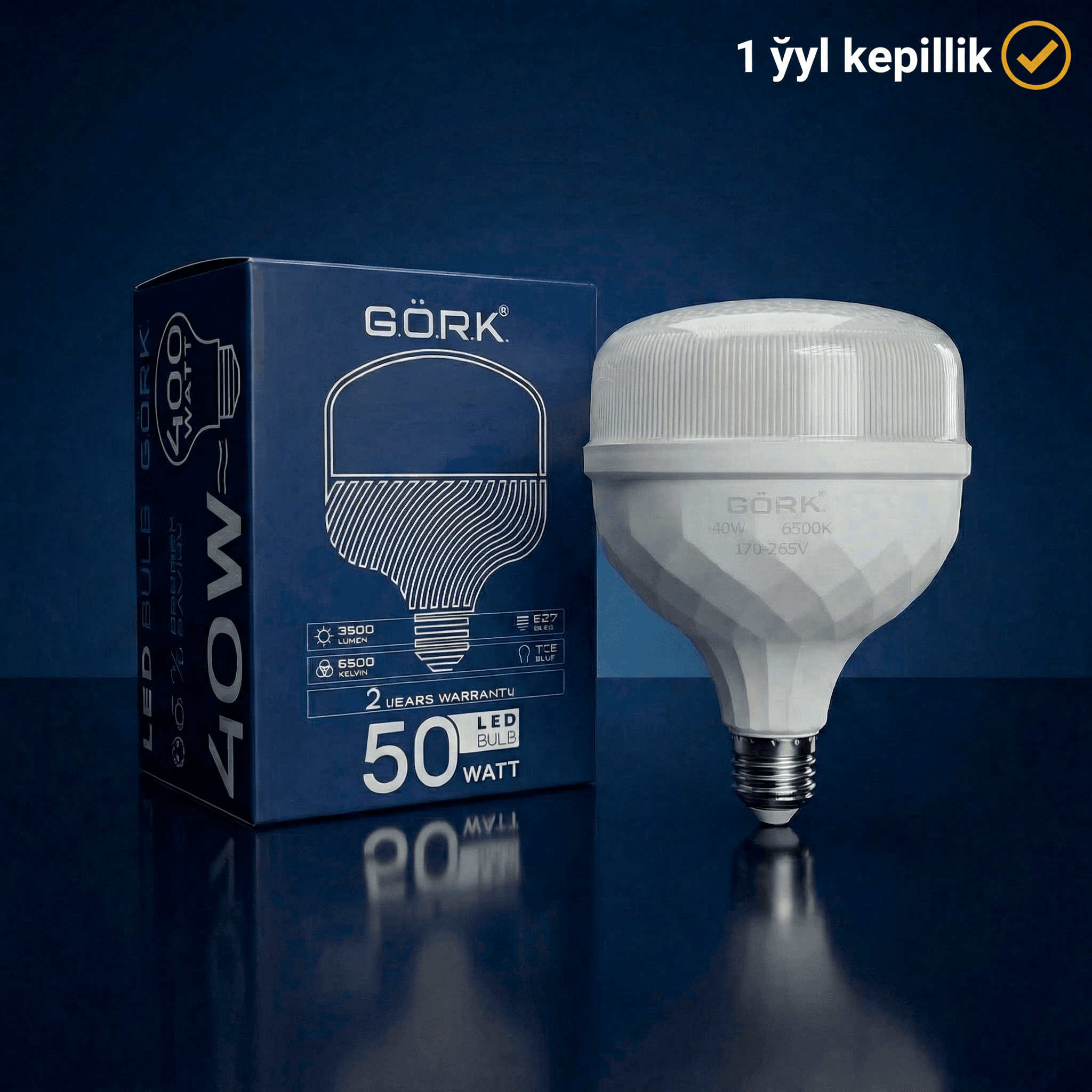 Lampa G.Ö.R.K. 50w_t125_e27_6500k_crystal