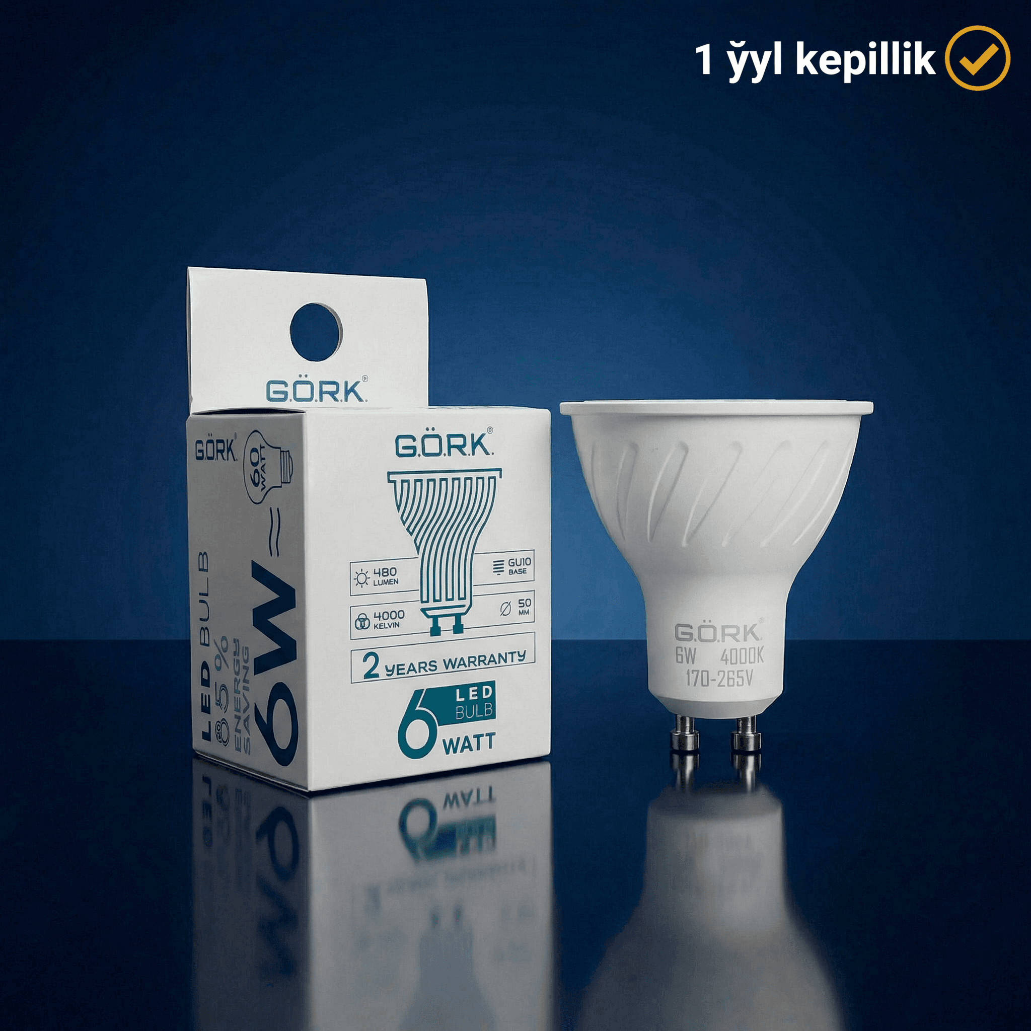 Lampa G.Ö.R.K. 6w_GU10_4000k