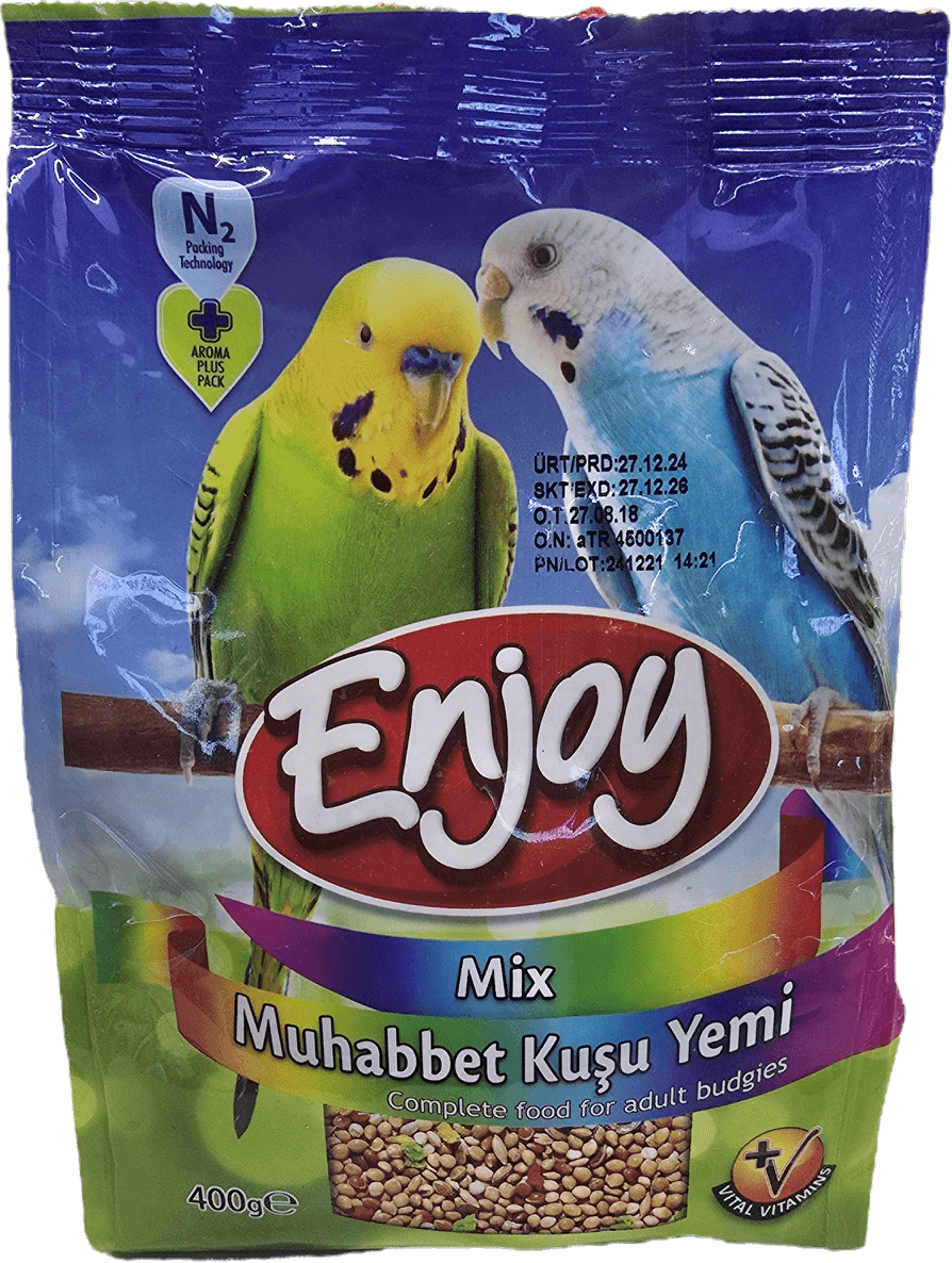 "Enjoy "  mix korm popugay uçin