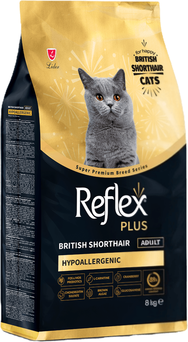 Reflex Plus gold gury korm uly britanskiy pișik uçin 1kg 
