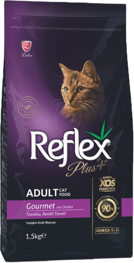 Reflex Plus gury korm uly pişik uçin towuk bile 1,5kg