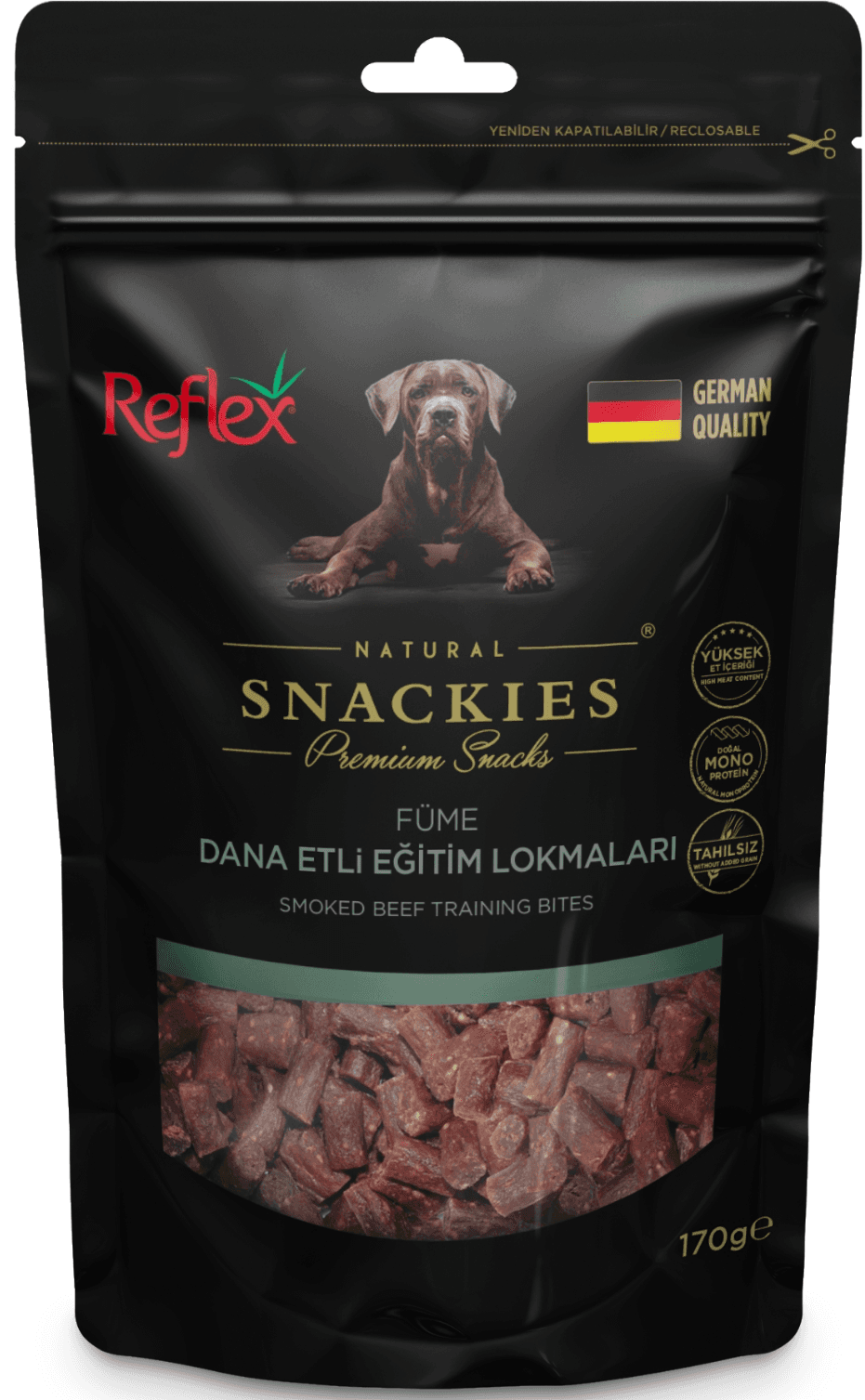 Reflex snackies lakomstwa it uçin sygyr bile trenirowka ucin 170gr
