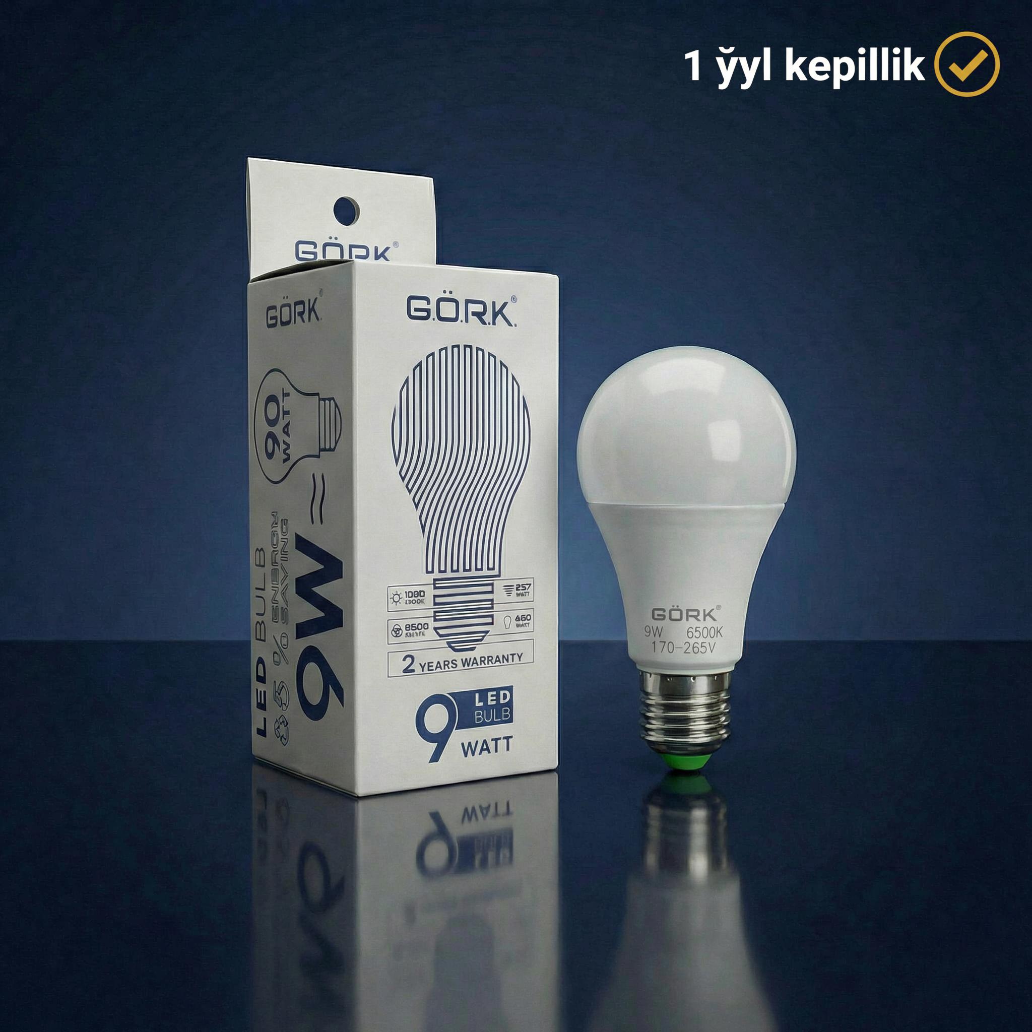 Lampa G.Ö.R.K. 9w_a60_e27_6500k